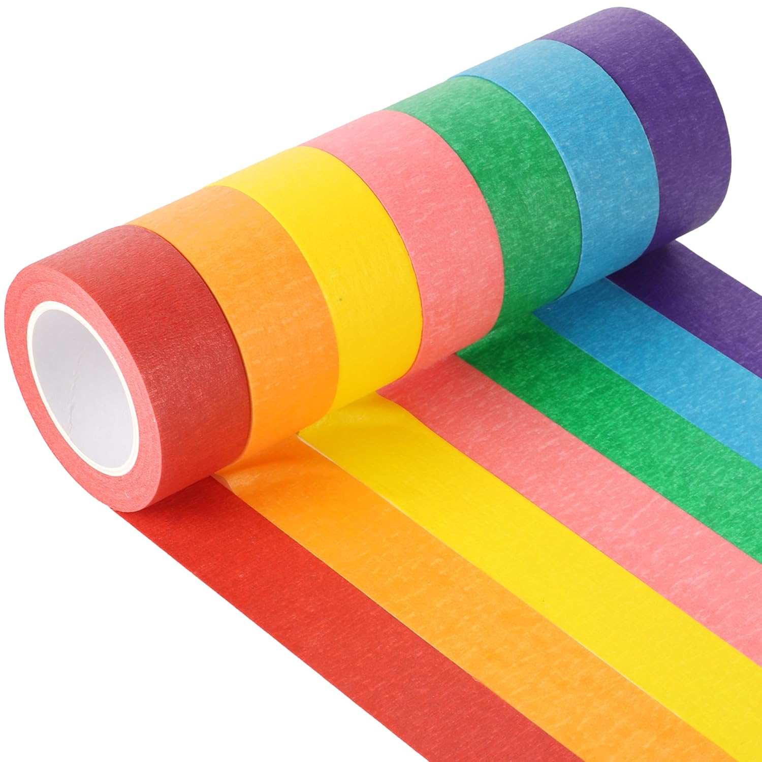 Colored Masking Tape with Clear Storage Box