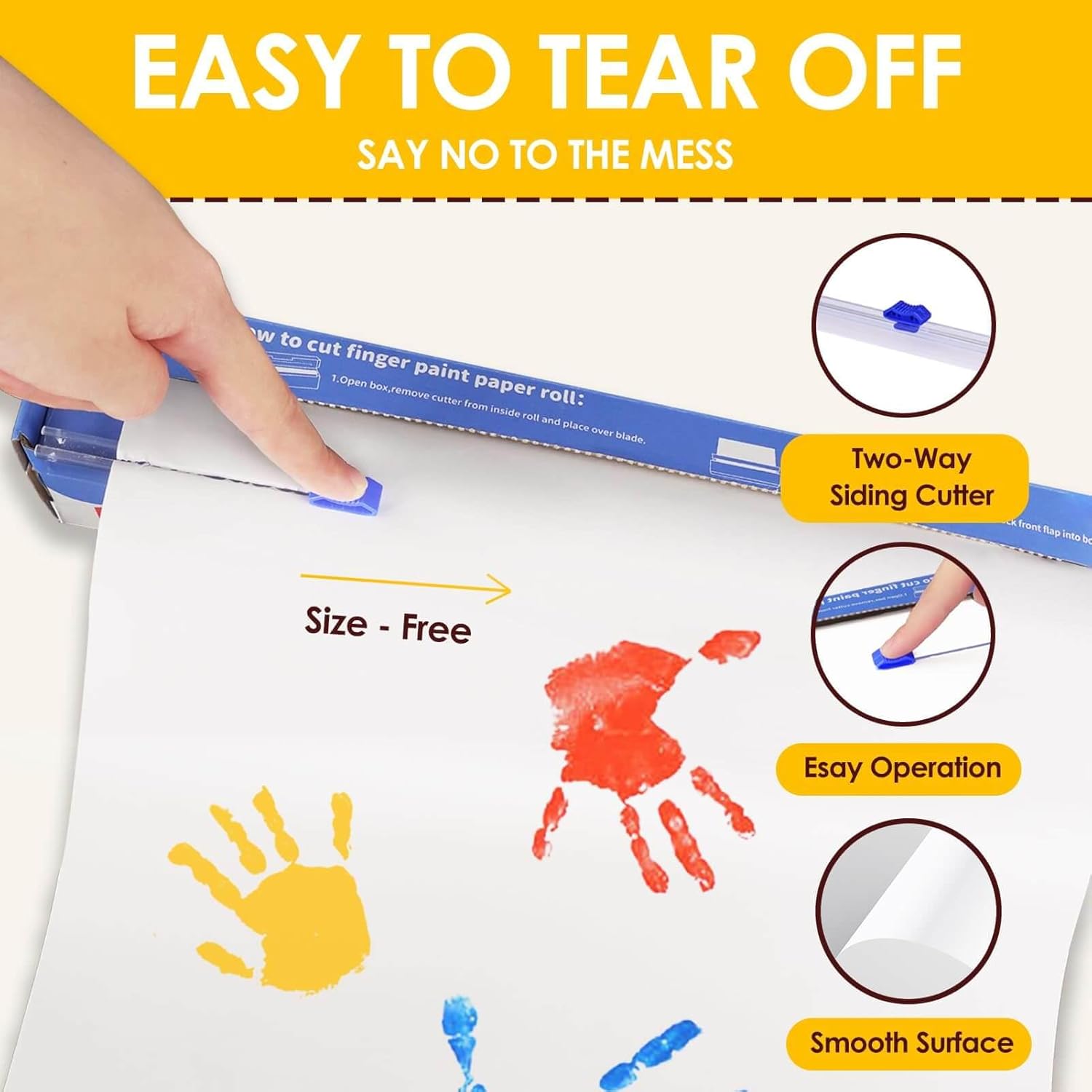 Funto Finger Paint Paper Roll 12