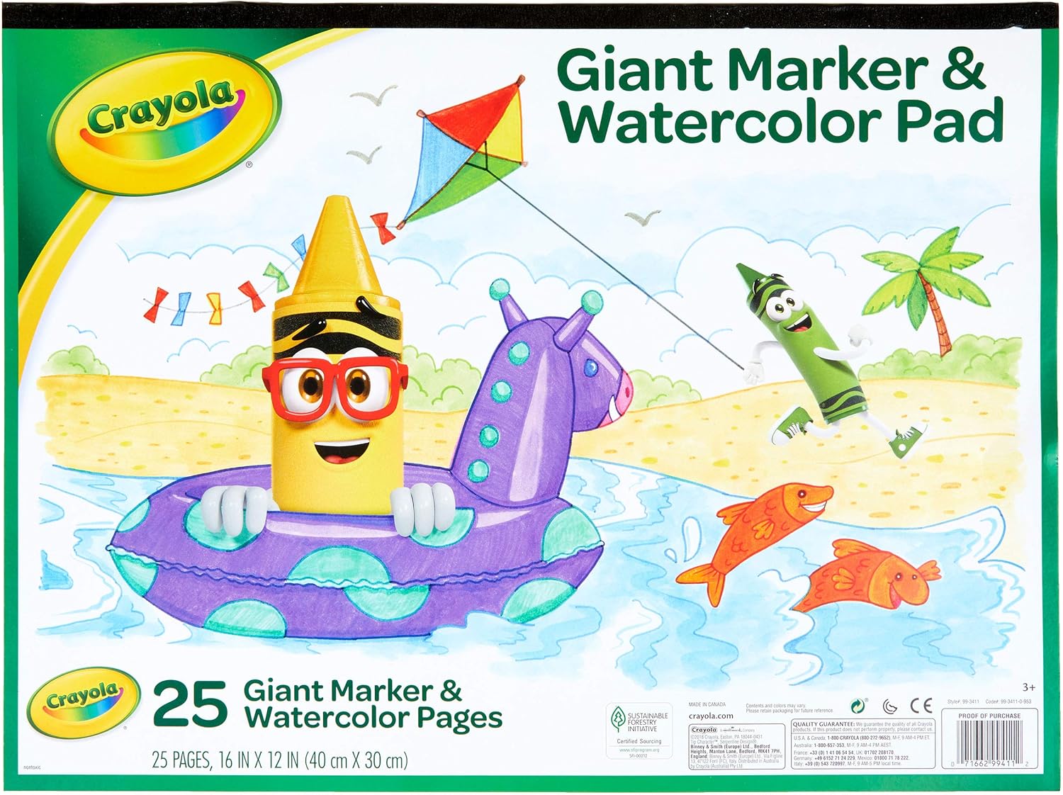 Crayola Giant Marker and Watercolor Pad 16